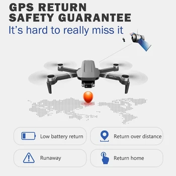 GPS Drone su 5G WiFi FPV 2-Ašis 4K Dual Camera Anti-Shake Gimbal 2000m Vaizdo Perdavimo Brushless Palaiko TF Kortelę Rc Drone
