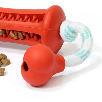 Naminių Šunų Kramtyti Guminiai Žaislai, per Virvę, Atsparus Bite Interaktyvus Žaislas Šuo Valyti Dantis