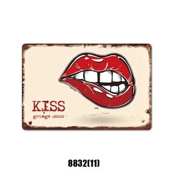 Geros Merginos Ar Blogų Dalykų Vintage Retro Plakato Apnašas Metalo Ženklai Baras Klubo Namų Sienų Dekoras Kiss Me Plokštės Liežuvio Meno Plakatas