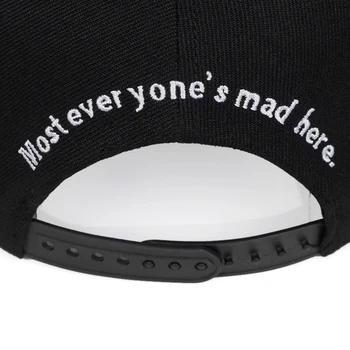 Naujas Cheshire Cat Siuvinėjimo Beisbolo kepuraitę Mielas Veiduką Snapback Kepurės Vyrų ir Moterų Universalus Medvilnės Skrybėlę Reguliuojamas Hip-Hop skrybėlę