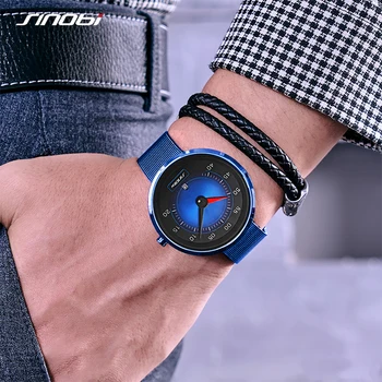 SINOBI Oro Automobilio prietaisų Skydelyje Naujų Kūrybinių Dizaino vyriški Laikrodžiai Viršuje Prabanga Vyras Kvarciniai Rankiniai Laikrodžiai Vyrų Blue Laikrodis relogio masculino