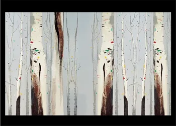 Milofi užsakymą didelis tapetai, freskos abstrakčiai aliejaus tapybai beržas miško TV foną, sienų apdaila dažymas