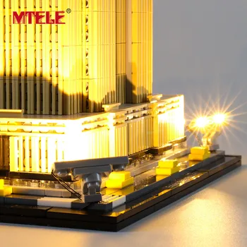 MTELE Prekės LED Light Up Kit Architektūros Empire State Žaislai, Statyba Blokai Suderinama Su 21046