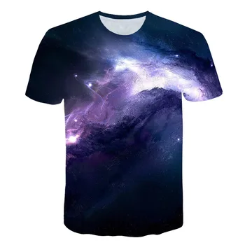 2020 žvaigždėtas dangus 3D atspausdintas T-shirt vaikų vasaros laisvalaikio T-shirt įdomus T-shirt streetwear vaikinų ir merginų topai