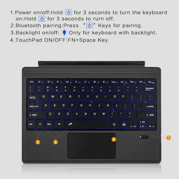 Bluetooth Touchpad Klaviatūra, Skirta 