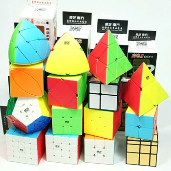Qiyi Magic Cube Stickerless Greitis 3x3x3 2x2x2 4x4x4 5x5x5 Cubo Magico 2x2 3x3 4x4 5x5 6x6 Kubo Galvosūkį Profissional Žaislas, Vaikas Dovanos