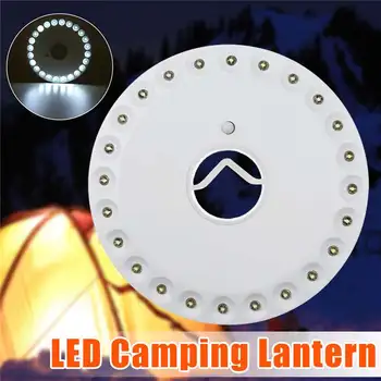 LED Skėtis Šviesos Nešiojamų Kempingas Žibintų 24 LED AA Baterijos Kabinti Palapinė Lempos Apvalios Lempos