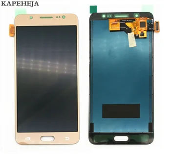 Galima reguliuoti ryškumą LCD Samsung Galaxy J5 2016 J510 J510F J510M J510Y J510G LCD Ekranas Jutiklinis Ekranas skaitmeninis keitiklis Asamblėja