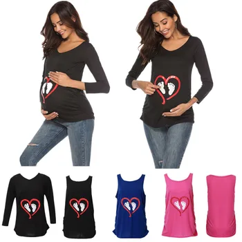 Kūdikių Pakrovimo Spausdinti Nėščia T Motinystės Marškinėliai trumpomis Rankovėmis T-shirt Nėštumo Skelbimas Marškinėliai Nauja Mama Tshirts Drabužiai