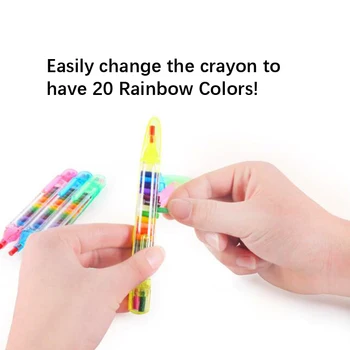 20 in1 spalvingas blizgučiai krovimas ant kitos pastelės rinkinys, skirtas vaikams, vaikų mokyklos piešimo mokytis dailės klasę prekių džiaugtis