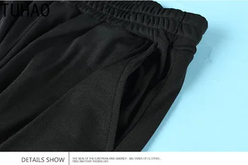TUHAO 2020 Negabaritinių Moterų Ledo Šilko Plataus kojų Išmušti Mopping Pants PLUS SIZE 9XL 8XL 7XL 6XL Atsitiktinis Didelio Dydžio Moteriškos Kelnės WM43