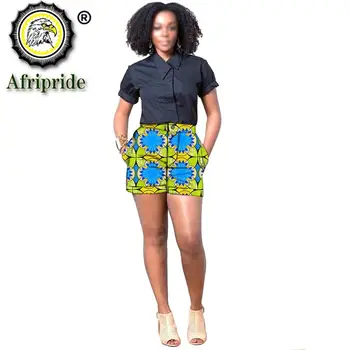 2020 m. afrikos spausdinti vasaros šortai moterims atsitiktinis šortai plius dydis dashiki trumpas ankara audinio AFRIPRIDE S1921005