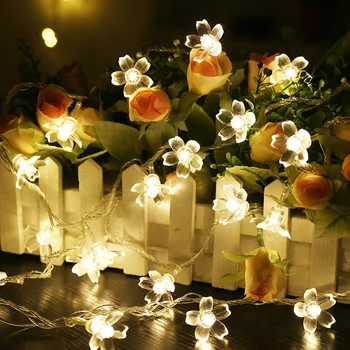 30M 300 Lempučių Girlianda LED Vyšnių Pasakų Žibintai String Vestuvių Šventės atributas Kalėdų Dekoracijas Namo Kambaryje Grandinės Šviesos