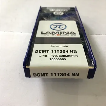 DCMT11T304NN LT10 LAMINA CNC karbido ašmenys įterpti frezavimo įdėklai 10vnt/daug DCMT 11T304 NN LT10