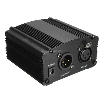 Pro 48V Phantom Maitinimo Kondensatorius Įrašymas Mikrofonas, XLR 3Pin įvesties ir išvesties