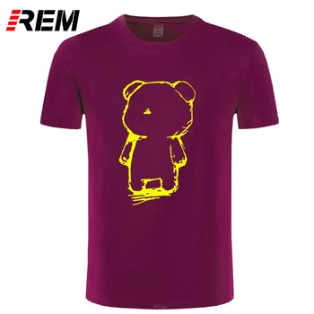 REM Vasaros Mens Anime Lokys T-shirt Streetwear marškinėliai Spausdinami Kvėpuojantis Birios vatos Pagaliukai Vyrai, O-kaklo Marškinėlius