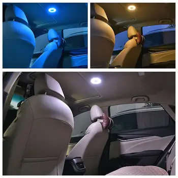 Universalus 1pcs Automobilių Skaitymo Šviesos 10x1.2cm LED Interjero Lempos, Lubų Lempa USB jungtį Lengva Įdiegti
