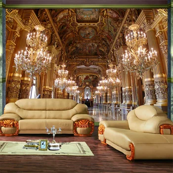 Custom Paryžiaus Versalio Koridoriaus 3D Foto Tapetai, Freskos, skirtos Kambarį Hotel Restaurant Prabangių Namų Dekoro Sienos Popieriaus 3D