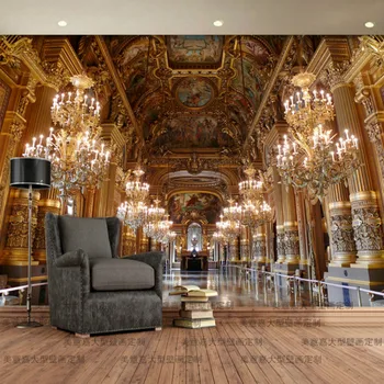 Custom Paryžiaus Versalio Koridoriaus 3D Foto Tapetai, Freskos, skirtos Kambarį Hotel Restaurant Prabangių Namų Dekoro Sienos Popieriaus 3D