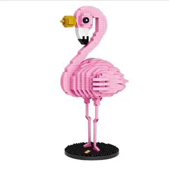 LOZ Mini Diamond Blokai Animacinių filmų Vaivorykštė Vienaragis Flamingo 