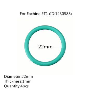 Eachine ET1 4Pcs Guminis Stūmoklis, Fluorogel Guminiai Žiedai 22mm*1mm O Žiedas Dalių mini Skiedra Degimo Variklio Priedai