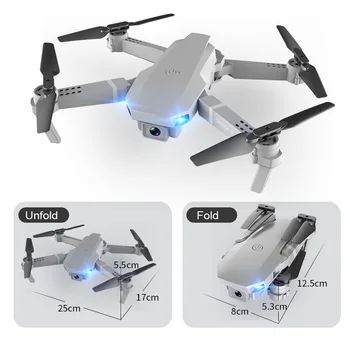 SHRC 2020 E68Pro Mini Drone 4K 1080P Plataus Kampo Kamera Dron Wifi FPV Aukštis Hold Režimu RC Sulankstomas Quadcopter vaiko Dovana