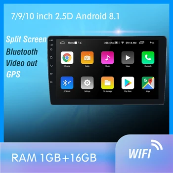 Android 8.1 2 Din Automobilio radijo Multimedia Vaizdo Grotuvas Universalus auto Stereo GPS ŽEMĖLAPIS, Skirtas 