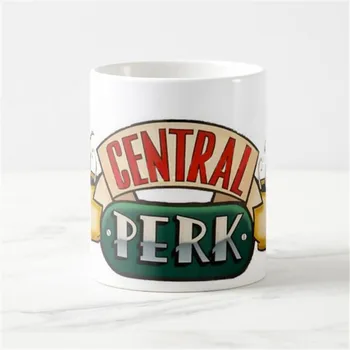 Juokinga Draugų TV Puodelis Draugais Central Perk Logotipą, Kavos Puodeliai, Keramikos Draugais TELEVIZIJOS Spalvos Taurės Kūrybos Kalėdų Gimtadienio Gif