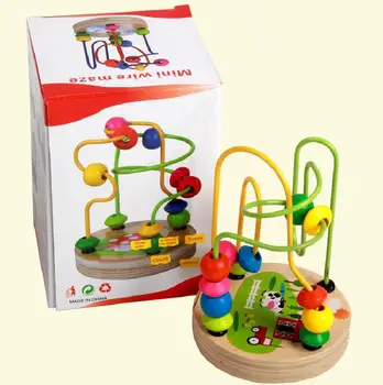 Naujas Medinis Mini Maži, Apvalūs Granulių Zawalcowany Apvalių Rutuliukų Kūrimo Bloką Žaislas Ikimokyklinio Ugdymo Švietimo Medinis Žaislas