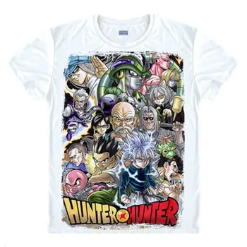 Hunter X Hunter Marškinėliai Medžiotojų Killua Zoldyck T-shirt Anime Hunter X Hunter Cosplay tee marškinėliai japonų manga trumpas viršuje tee