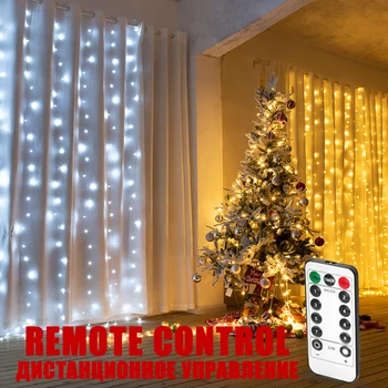LED Kalėdų Užuolaidų Pasakų Žibintai Užuolaidų/Vestuves/Miegamojo Apdailos Lauko Šviesos Atostogų Žiburiai Vandeniui String Žibintai