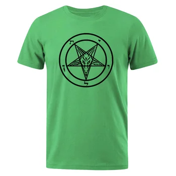 Vyrų T-shirt Pentagram Gotikos Paslaptingi Šėtono vyriški marškinėliai Mados Trumpas rankovėmis Animacinių filmų Spausdinti Marškinėlius Kietas Viršūnes Tees Vyras Drabužiai