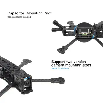 HGLRC Sektoriaus V2 Freestyle rėmu FPV Lenktynių Drone Suderinama su 5.8 G VTX ir DJI Oro Vieneto, 5 Colio / 6 Cm / 7 Colių ratų Bazė