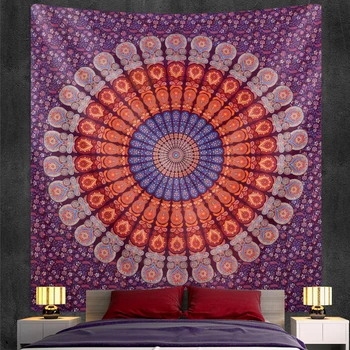 Indijos gobelenas namų puošybai iliuzija scena Mandala gobelenas Hipių Bohemijos dekoratyvinis Jogos lapas antklodė padengti jogos kilimėlis