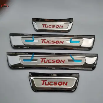 Automobilių Stilius Hyundai Tucson 2018 Reikmenys Durų Slenksčio Raštas Nusitrinti Plokštė Durų Slenksčių Pedalo Raštas Lipdukas 2016 2019