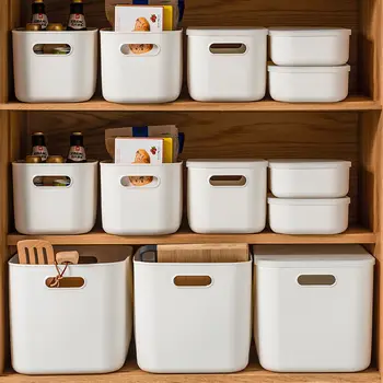 Virtuvės Organizatorius Saugojimo Krepšys Desktop Storage Box Vonios Kambarys Drabužius Užkandis Įvairenybės Kosmetikos Plastinės Namuose Saugojimo Organizacija
