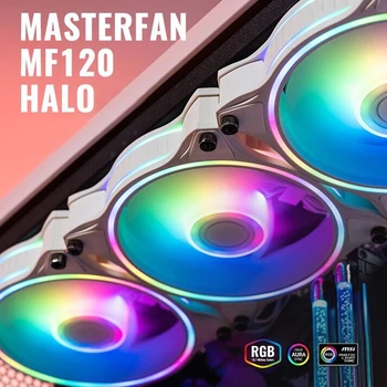 MF120 HALO RGB, Ventiliatorius su Dviguba Žiedas Naudoti PWM Ramioje RGB, Ventiliatorius 12cm PC Kompiuteris CPU Aušintuvo Atveju Skysčio Radiatoriaus