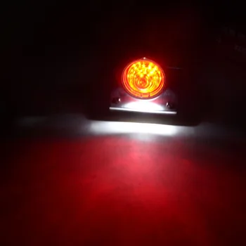 Lenkijos Raudonas LED užpakalinis žibintas Motociklo Liekamosios Stabdymo LED Licencijos Šviesos Suzuki Yamaha Kawasaki Honda Harley Bobber Užsakymą
