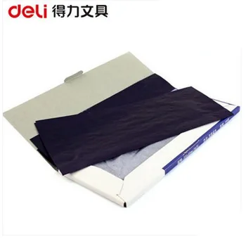 1 maišelis 100sheets mėlyna spalva anglinis popierius (apima 3 raudonos tie 16k 185x255mm geros kokybės apskaitos Deli 9372