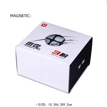 Naujas QiYi MoFangGe Grom V3 M 3x3x3 Magnetinio Magic Cube Stickerless Galvosūkiai Kubeliai Profesinės Magnetai Cubo Magico 3x3