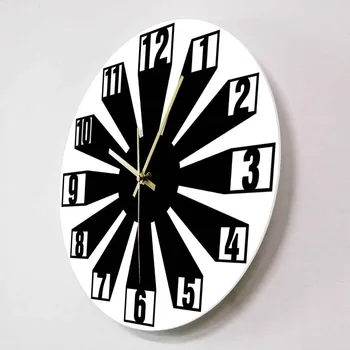 Naujus Šiaurės šalių Mados Antikvariniai Dizaino Akrilo Sieninis Laikrodis Modernus Minimalistinio 3D Efektas arabiškais Skaitmenimis Kvarco Išjungti Sienos Kabo Žiūrėti