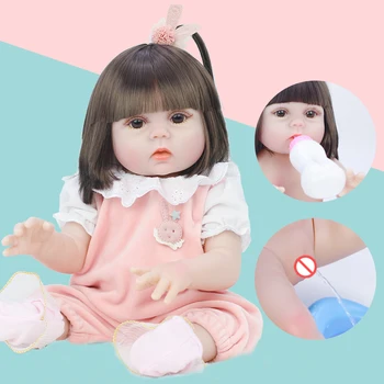 53cm Realistas Lėlės Gali Tualetą Bebe Kūdikių Lėlės Reborn Modeliavimas Kūdikių Lėlės, Minkšti Silikoniniai Atgimsta Bamblys Žaislai Mergaitėms, Vaikams