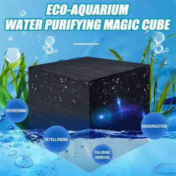 Eco-Akvariumo Vandens Valymo Magic Cube Žuvų Bakas Aktyvintos Anglys Anglis Apvalyti Vandens Kubo Oro Valymo Daugiafunkcinis