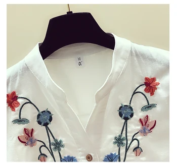Blusas mujer de moda 2021 moterims palaidinės siuvinėjimo balta palaidinė moterims moteriški marškinėliai topai ir palaidinės camisas mujer 3140 50