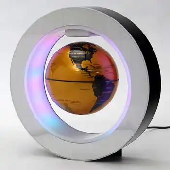 4 Colių Apšviestas Magnetic Levitation Plūduriuojantis Pasaulyje Žemės Žemėlapį Elektros LED Šviesos Pasaulyje, Pasaulyje Žemėlapį, Home Office 