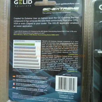 Originali GELID GC-Extreme 3,5 g 8.5 W/MK šilumos pasta Įsijungimas Aušinimo junginys tepalas Laidžios heatsink Gipso