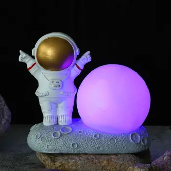 Šiaurės kūrybos astronautas astronautas mažų ornamentais dervos šviesos prabanga, vaikų kambarys, vaikų dienos dovana gimtadienio dovana