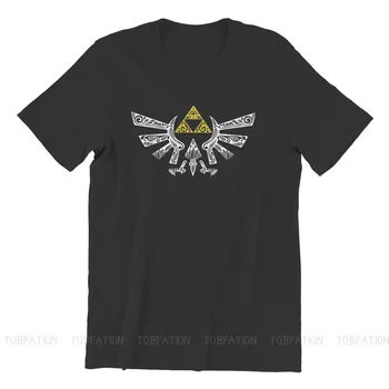 Hyrule Black Legend of Zelda Spausdinti Medvilnės marškinėliai Negabaritinių Grafinis Desgin Marškinėlius Vyrų Streetwear