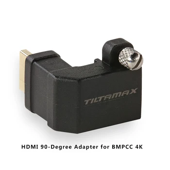 Tilta TA-T01-HDA-90 Black HDMI Kabelis-Suderinama 90 Laipsnių Adapteris, skirtas BMPCC 4K vaizdo Kamera Blackmagic Atveju