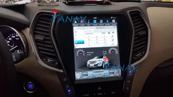 Android 10.4 colių vertikalų ekraną, multimedijos grotuvas-Hyundai IX45 Santa Fe 2016 2017 automagnetolos, gps navigaciją carplay